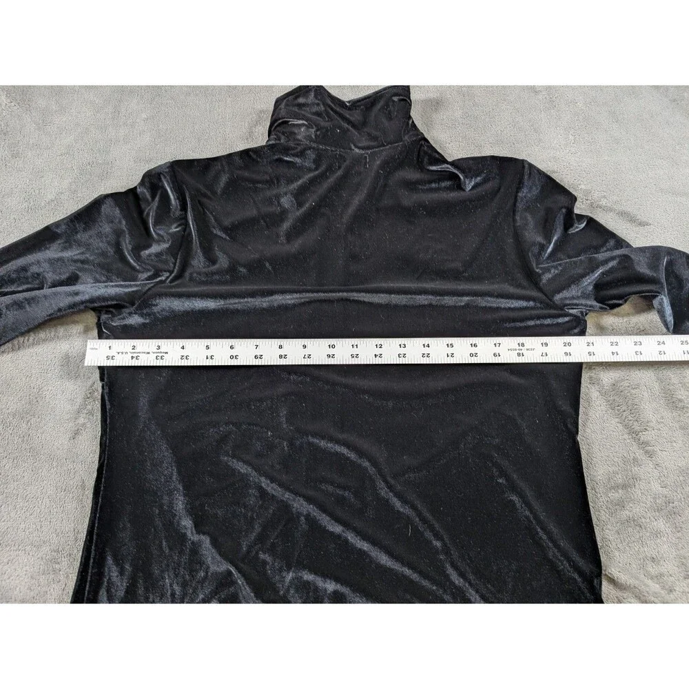 Vintage J Crew Velvet Track Jacket Womens XL Black Velour Zip Up 90s Bomber